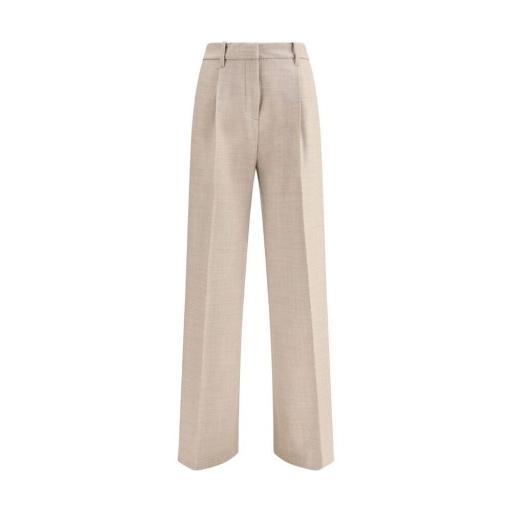 True Royal Beige Wool Casual Women's Pants